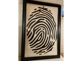 Large Piece Of Modern Art Black And White Fingerprint