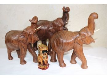 Decorative Wooden Elephants