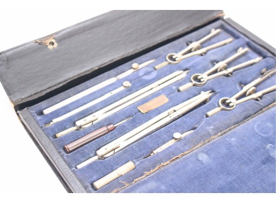 Vintage Charvos Precision No:814 Drafting Tool Set With Case