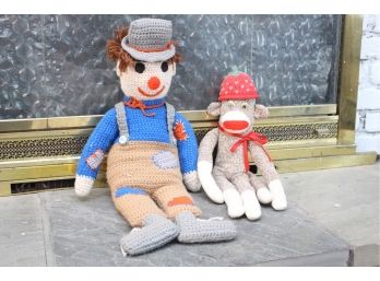 Vintage Knitted  Stuffed Dolls