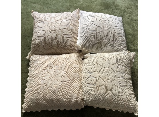 Set Of Four Ivory Throw Pillows (#2)