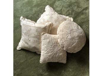 Set Of Four Ivory Throw Pillows (#1)