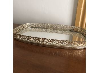 Mirrored Gold Tone Tray