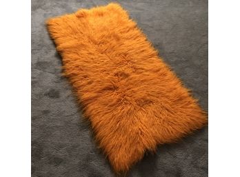 Orange Wool Scatter Rug