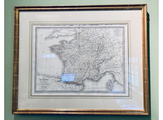 Pair Beautiful Gilt Framed Maps De Italie & De France!