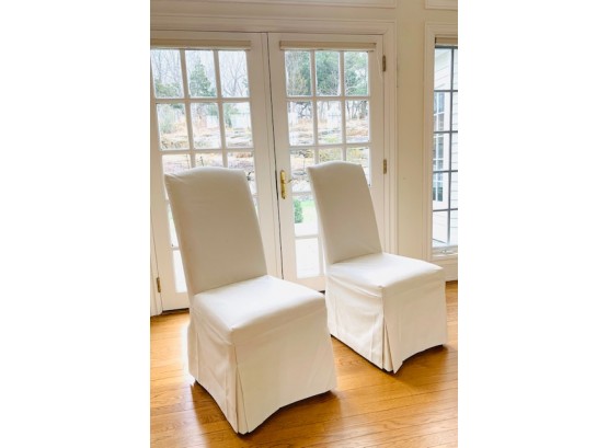 PR Of Ivory CTN Slipper Chairs
