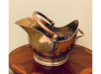 Antique Brass Pitted Coal Bucket