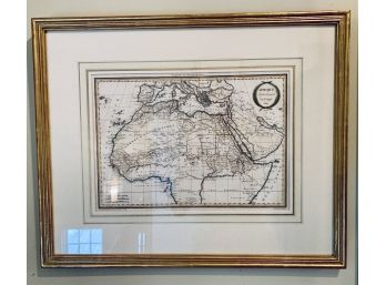 Pair Gilt Framed Maps: Afrique & Isle Of Britanniques