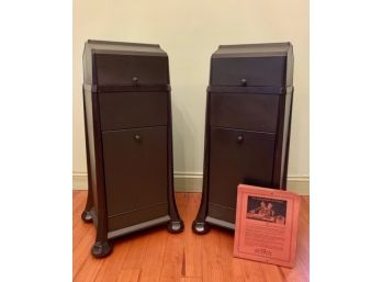 Pair Vintage Edison Ediphone Voice Writers On Casters