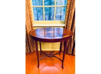 Antique Oval Inlay Table