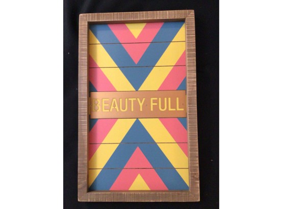 Brand New Wood Inset Sign Beauty Full