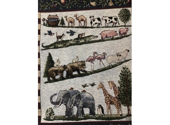 Noahs Ark Tapestry Wall Hanging Made In USA