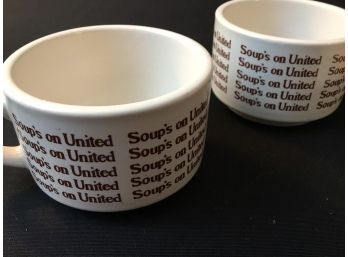 United Airlines Soup Bowls Lot Of 3 Stoneware Bowls