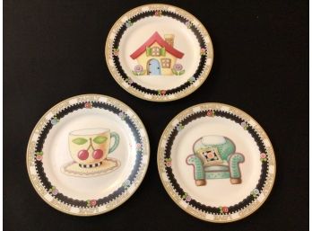 Mary Englebreit Plates Set Of 3