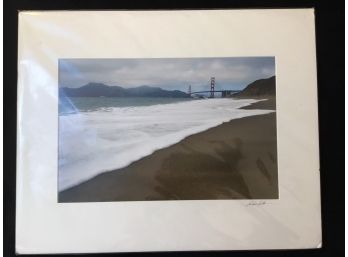Matted Signed Photograph Of The Golden Gate Bridge