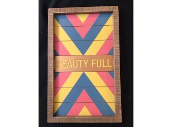 Brand New Wood Inset Sign Beauty Full