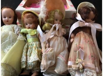 Lot Of 4 Vintage Dolls Nancy Ann