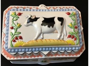 Porcelain Gloria Vanderbilt Ceramic Cow Mold
