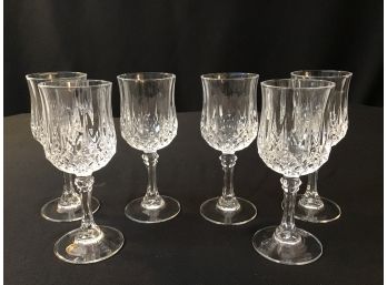 Set Of 6 Crystal Cordial Liqueur Glasses