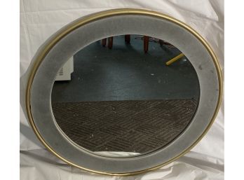 Wood And Metal Contemporary Mirror