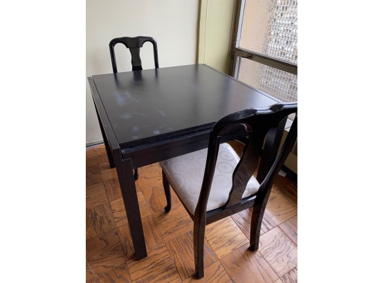 Expandable Dining Room Table & 2 Dining Chairs