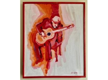 Original Painting Of Musician By Dol Downs