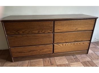 Large 6 Drawer Wood Dresser