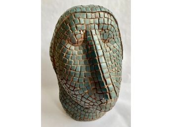 Ceramic Mosaic Sculpture Of Head