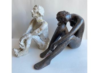 Two Ceramic Female Nude Sculptures