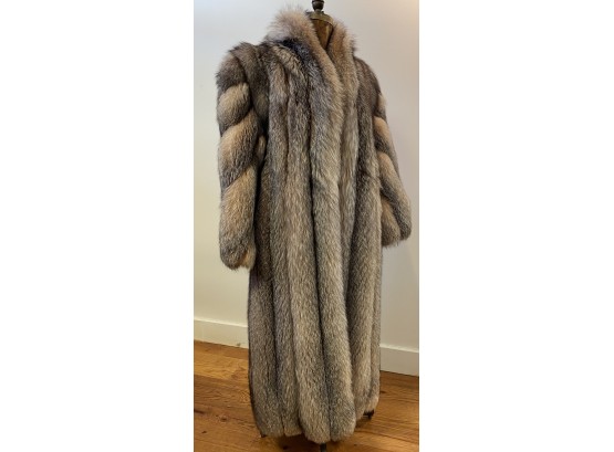 Crystal Fox Fur Coat  Custom Made Paid $ 3,000.