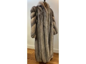 Crystal Fox Fur Coat  Custom Made Paid $ 3,000.