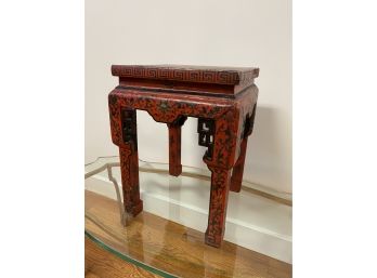 Antique Hand Painted Oriental Side Table