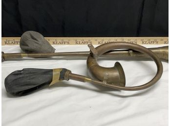 Vintage/ Antique - Attic Find -  Unique Brass Horns Pair