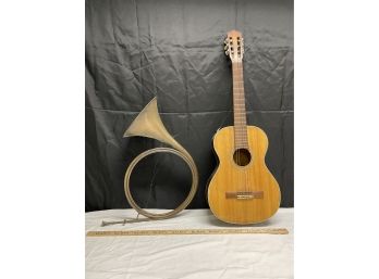 Vintage -  Attic Find -  Guitar And Horn