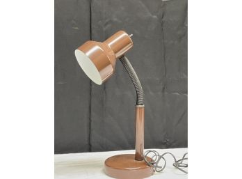 MCM Brown Metal Desk Lamp