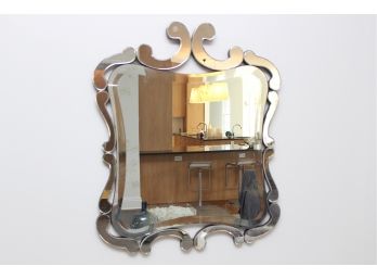 Beautiful Antiqued Glass Wall Mirror