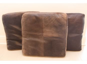 Young And Rubica Leather Floor Pillows