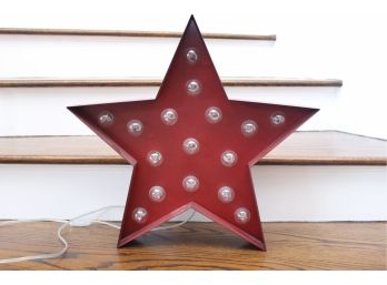 Restoration Hardware Vintage Illuminated Distressed Red Star