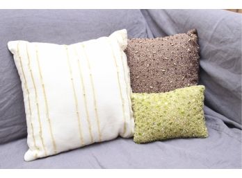 Three West Elm Accent Pillows