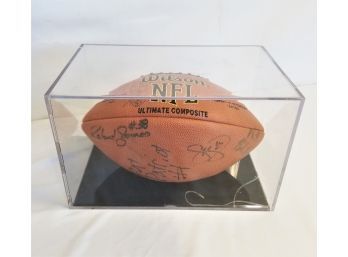 Authentic Autographed #38 Roland James NFL Wilson Football With Acrylic Case