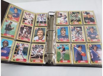 Large Binder Filled With 675 1980s  Baseball Cards