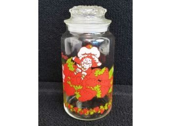 Vintage 80's Strawberry Shortcake Glass Storage Jar With Lid