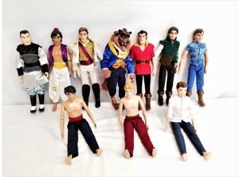 10 Male Disney Character Dolls: Aladdin, Gaston, Beast, Flynn Rider, Prince Hans & More