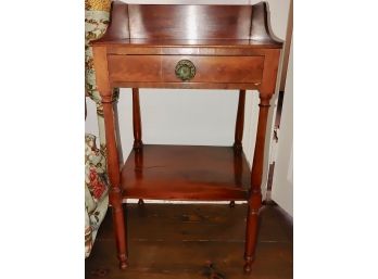 Antique English Pine One Drawer Bedside Washstand