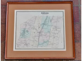 Framed Map Of Pawling, NY