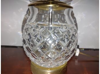 Waterford Cut Crystal & Brass Lamp