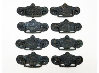 A Set Of Victorian Scrolled, Cast Bronze Handles