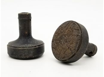 A Pair Of Eastlake Style Antique Bronze Doorknobs