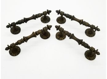 A Set Of 4 Antique Cast Bronze Handles
