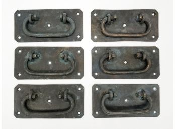 A Set Of 6 Early 20th Century Bronze Handles